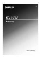 Yamaha RXV-363 - Owners Manual 